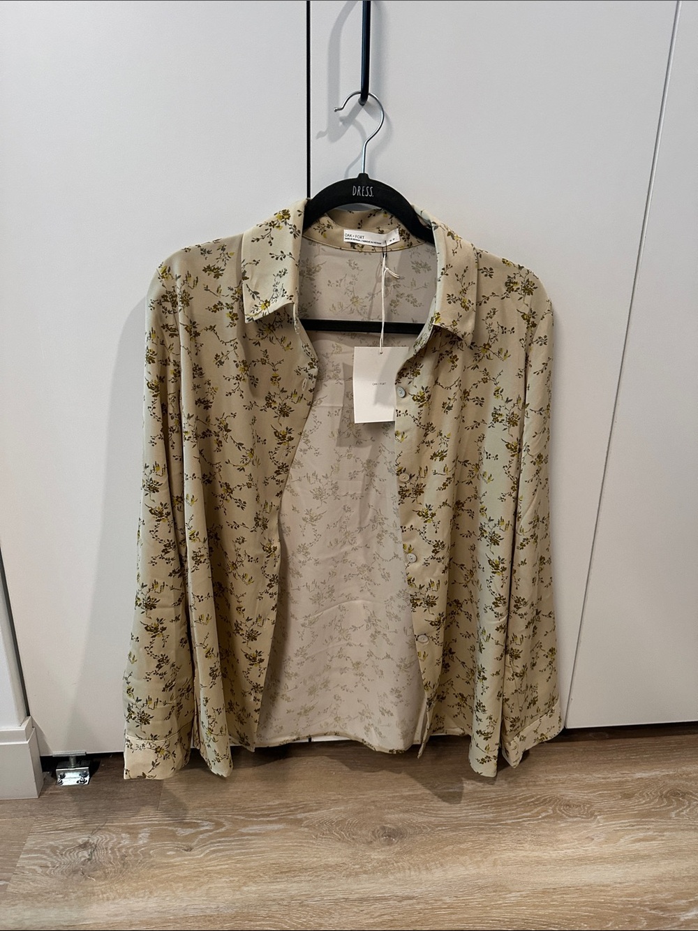 OAK + FORT Beige Floral Blouse